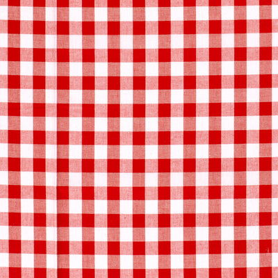 Cotton Poplin Gingham Red 10 mm