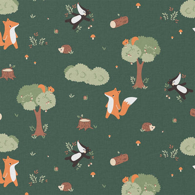 Printed Cotton Guy Green / Orange