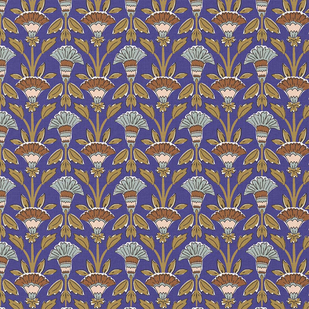 Printed Cotton Kantha Blue / Green