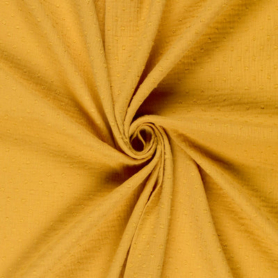 Double Gauze Dobby Dots Ochre