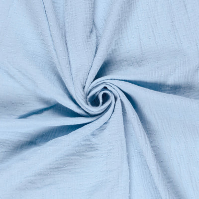 Double Gauze Dobby Dots Light Blue
