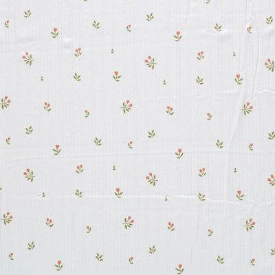 Cotton Jersey Pointelle Flowers Off White