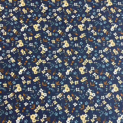 Cotton Jersey Printed Elona Navy / Caramel