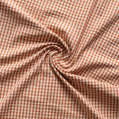 Seersucker Cotton Eli Peach / Cognac
