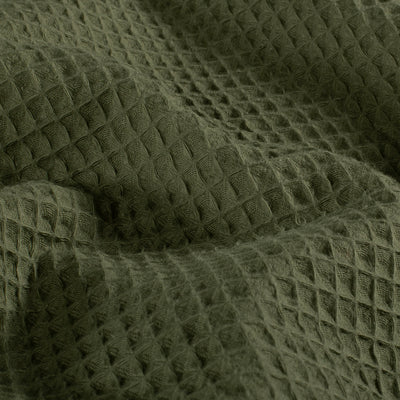 Cotton Waffle Khaki Green