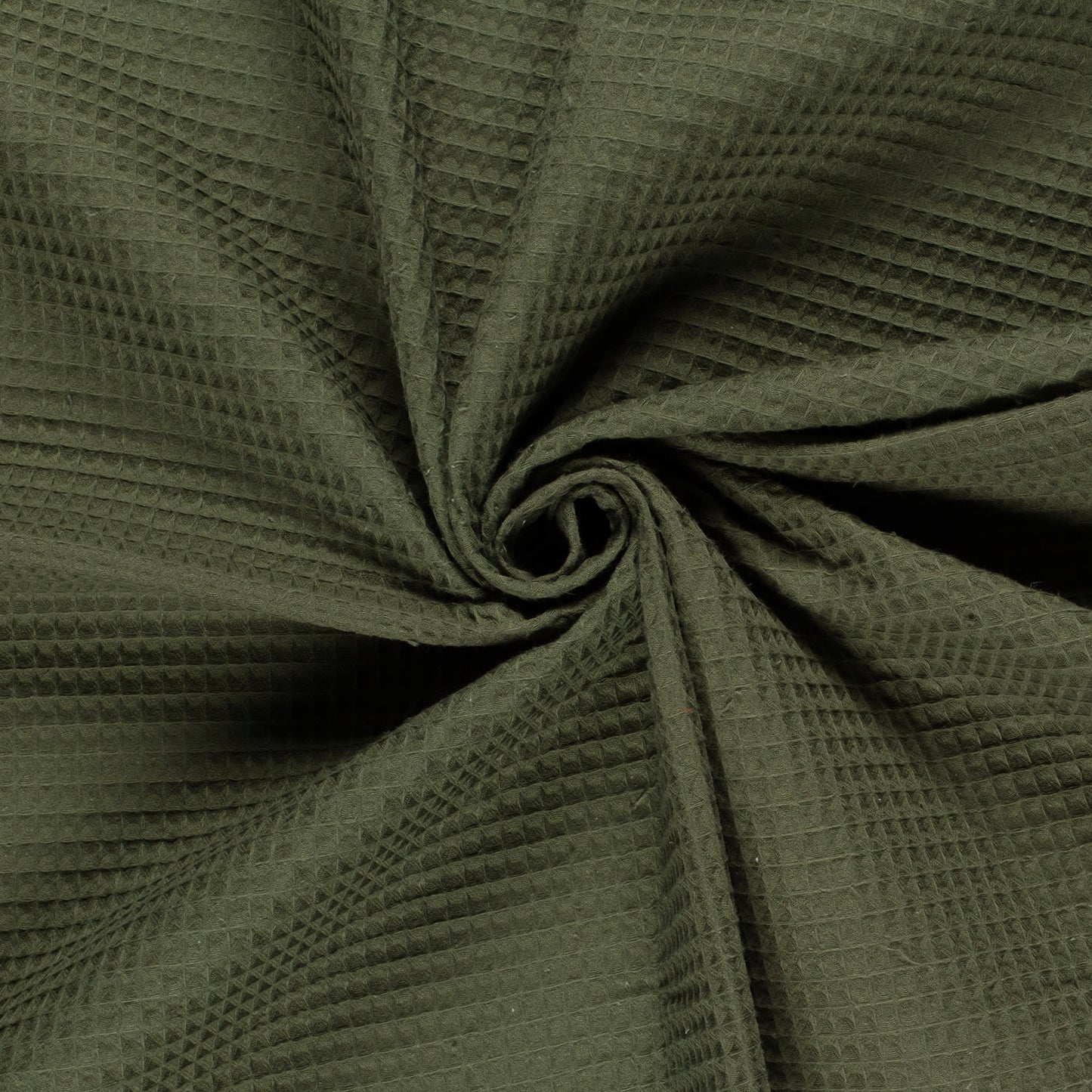 Cotton Waffle Khaki Green