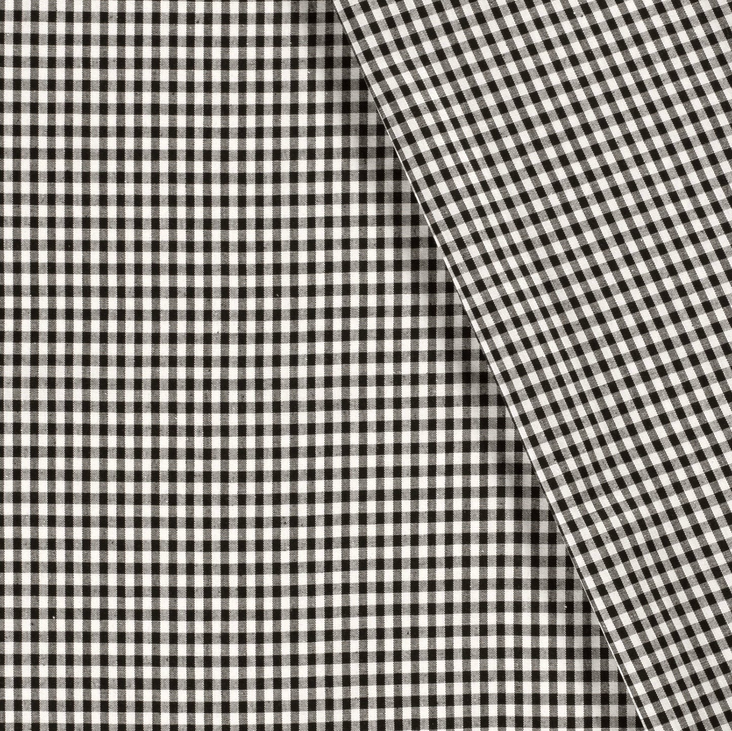 Cotton Poplin Gingham Black 2.7 mm