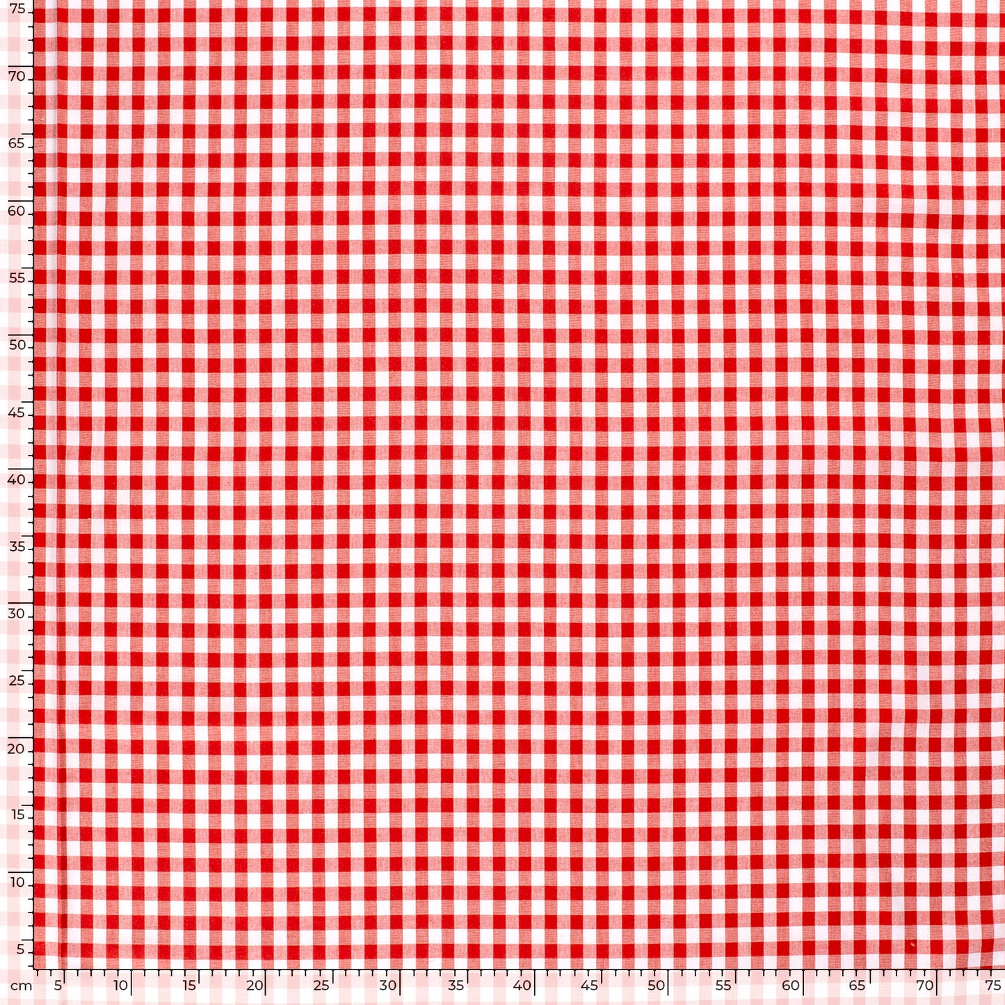 Cotton Poplin Gingham Red 5 mm