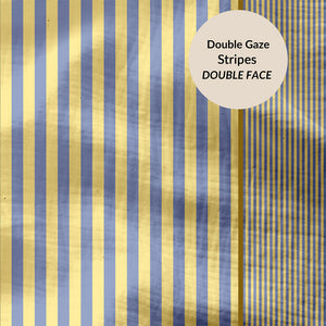 Yarn-Dyed Double Gauze Stripes Lemon / Baltic