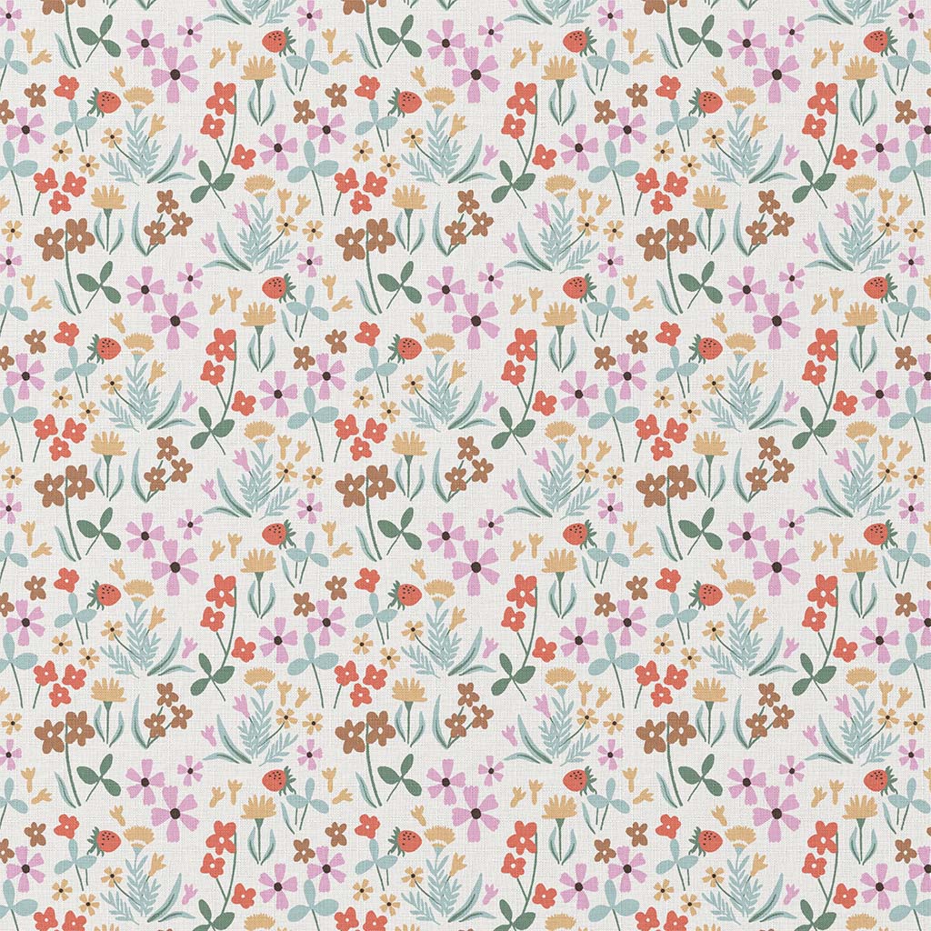 Printed Cotton Mathilde Ecru / Red