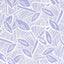 Cotton Satin Printed Leaves Lila