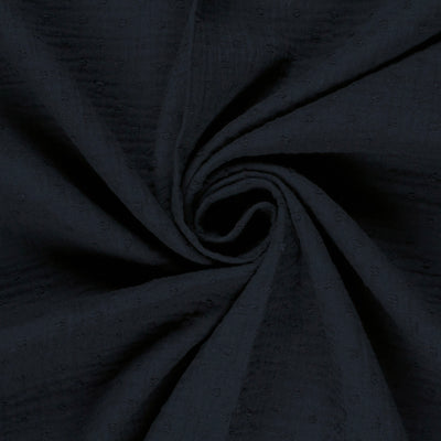 Double Gauze Dobby Dots Navy