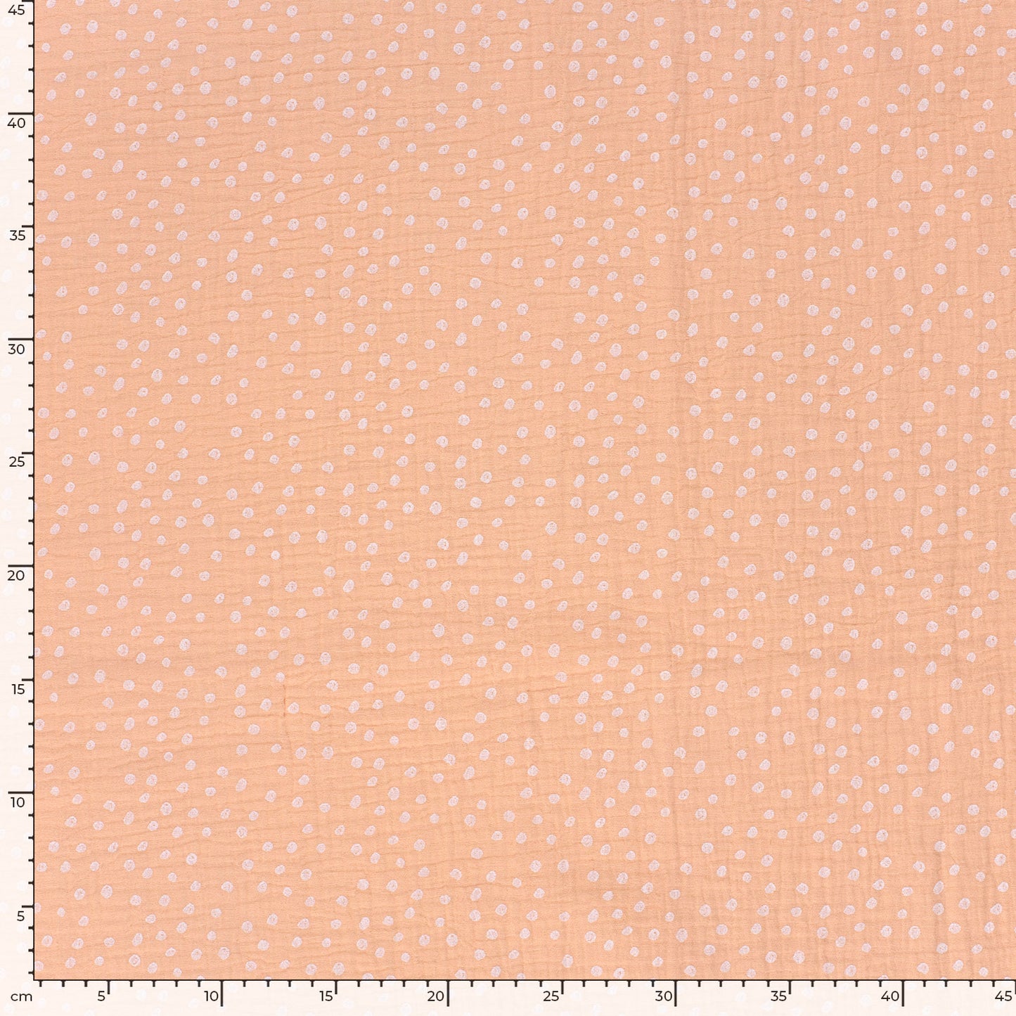 Double Gauze Printed Dots Salmon