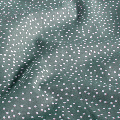 Cotton Poplin Printed Dots Steel Blue