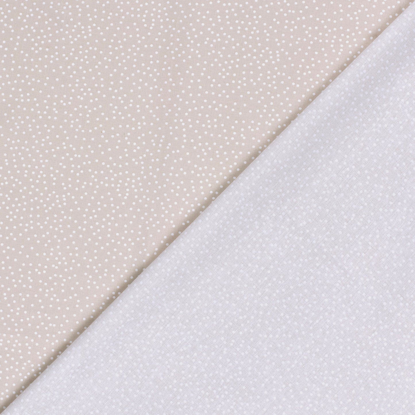 Cotton Poplin Printed Dots Beige