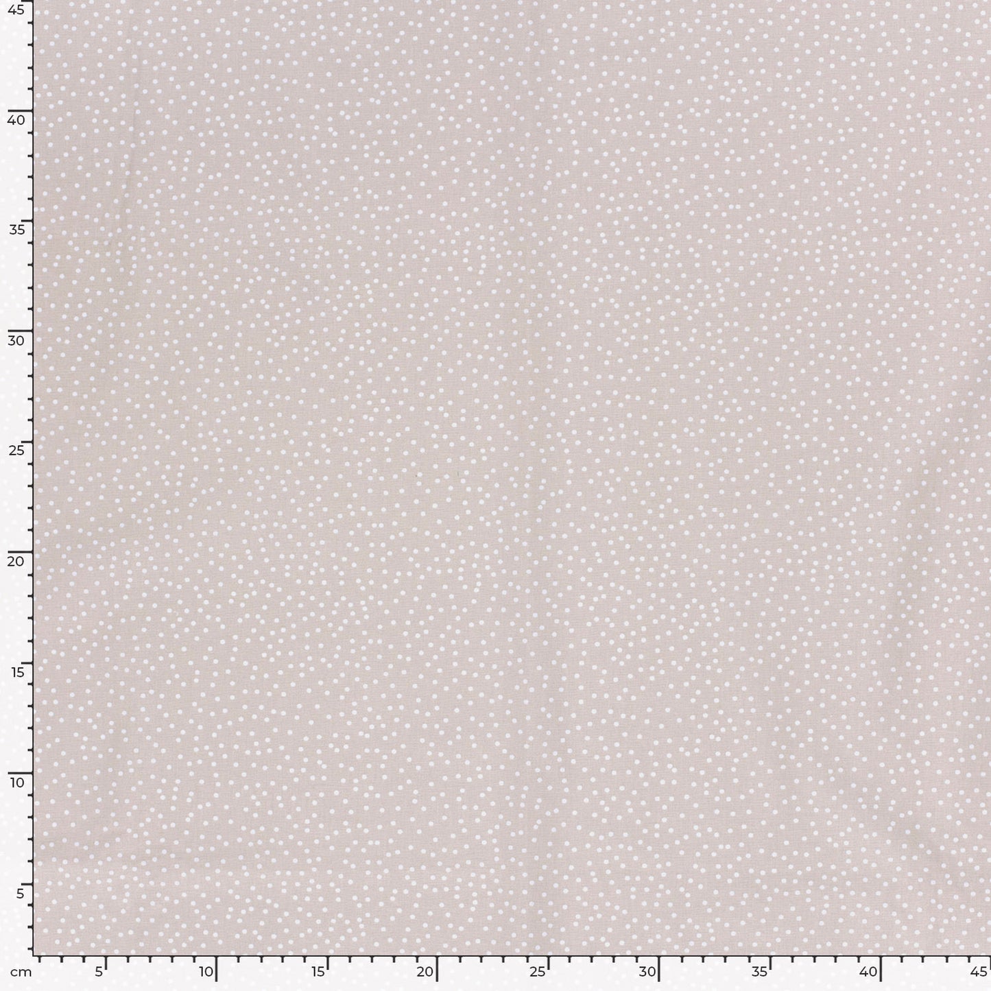 Cotton Poplin Printed Dots Beige