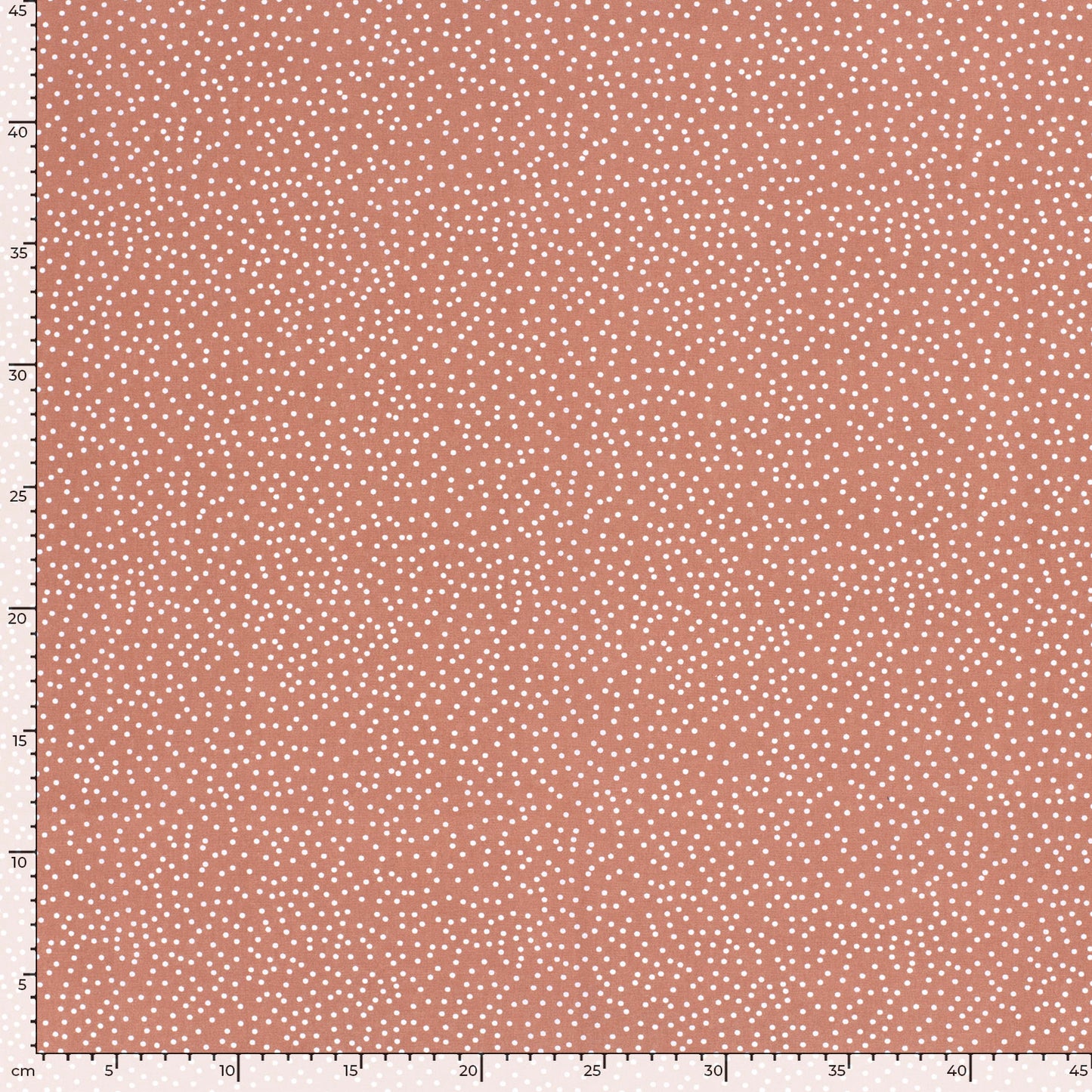 Cotton Poplin Printed Dots Brique