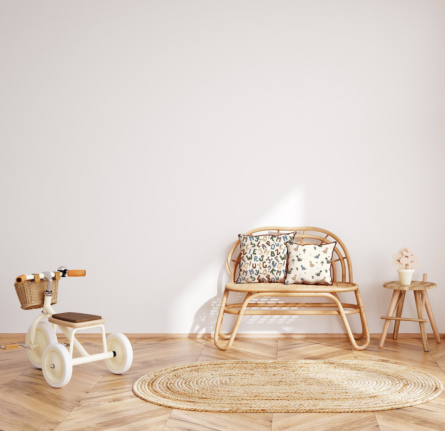 Cotton Poplin Printed Letters Off White