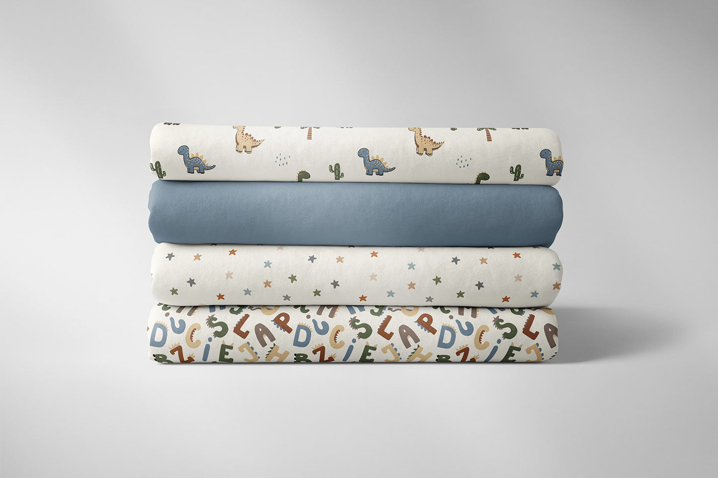 Cotton Poplin Printed Letters Off White