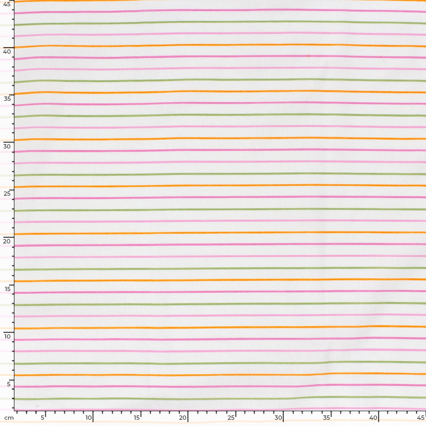 Cotton Poplin Printed Stripes Off-White