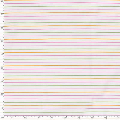 Cotton Poplin Printed Stripes Off-White