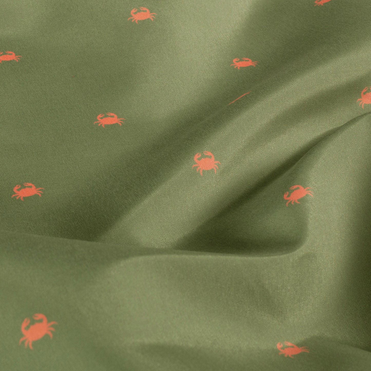 Swimshort Fabric Printed Crabs Olive Green