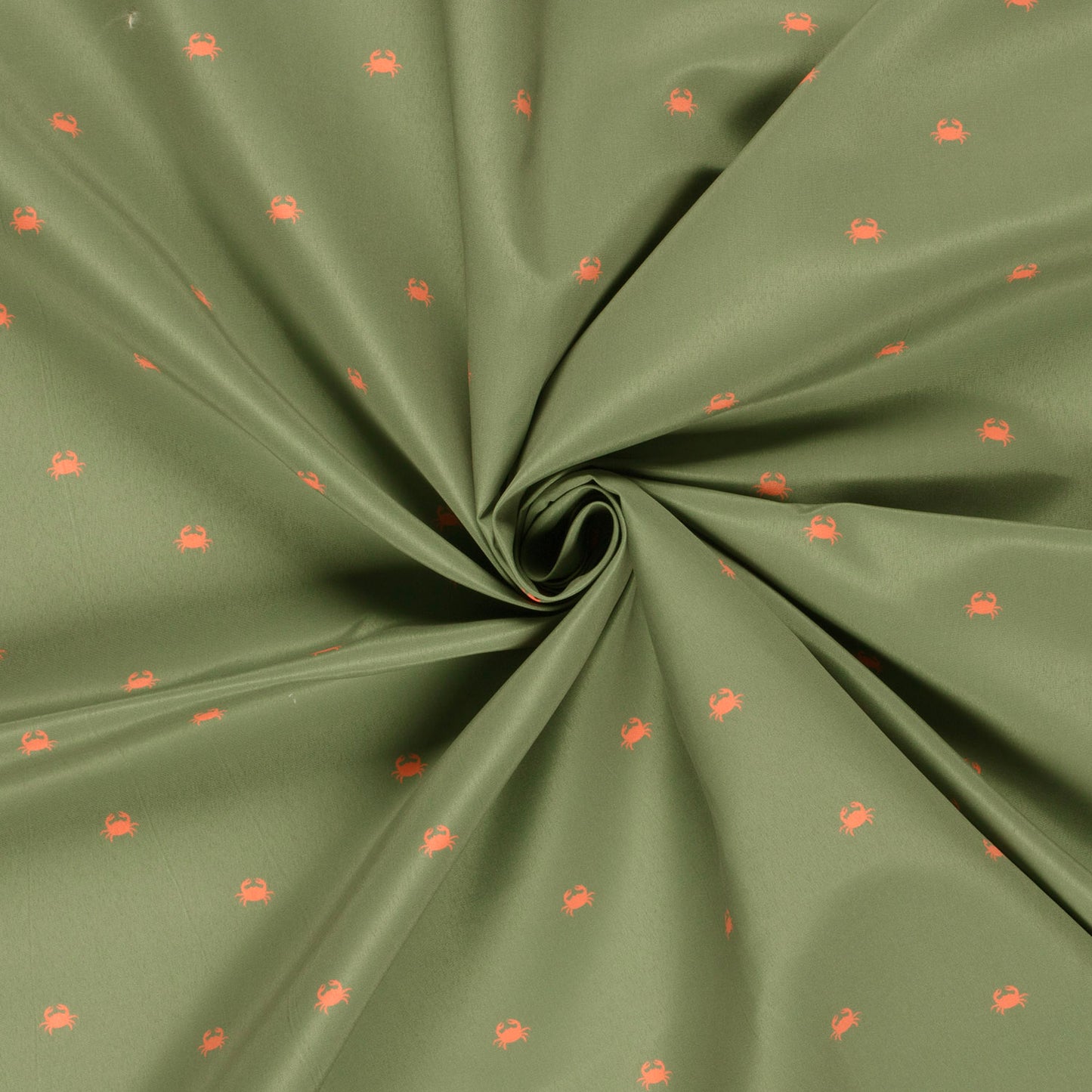 Swimshort Fabric Printed Crabs Olive Green