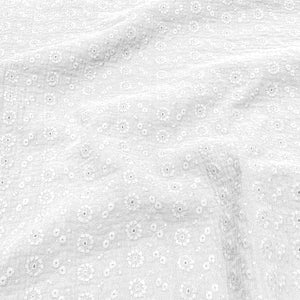 Embroidered Double Gauze Suzy White