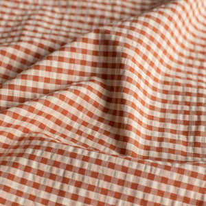 Seersucker Cotton Eli Peach / Cognac